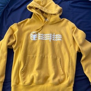 Yellow Champion hoodie